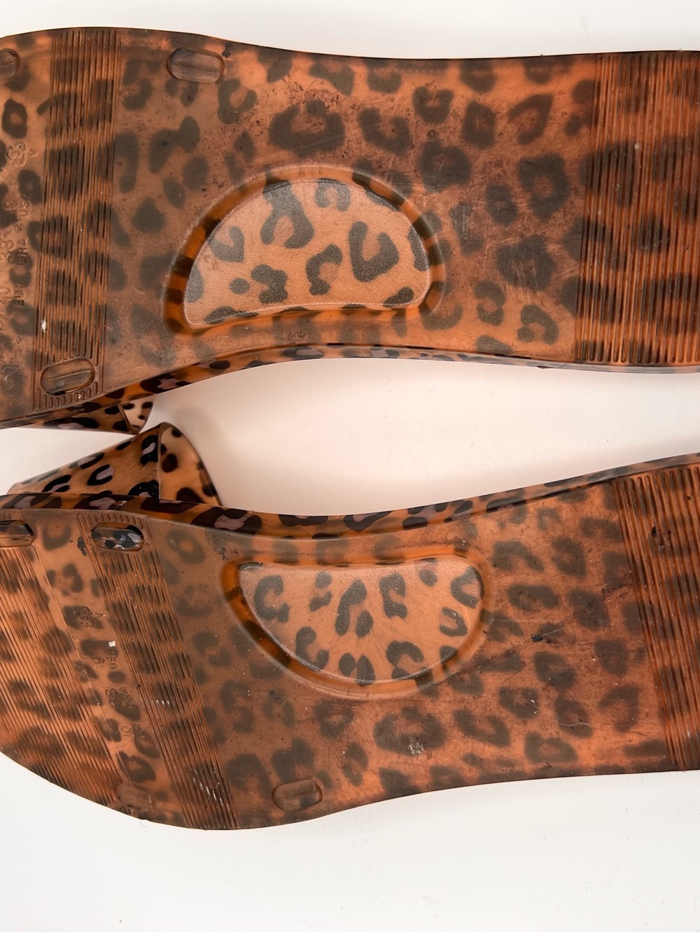 Beach by Matisse Sol Leopard Print Jelly Slide Sandals Size 9 - Picture 4 of 5